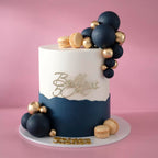 The Luxe Balloon & Macaron Cake