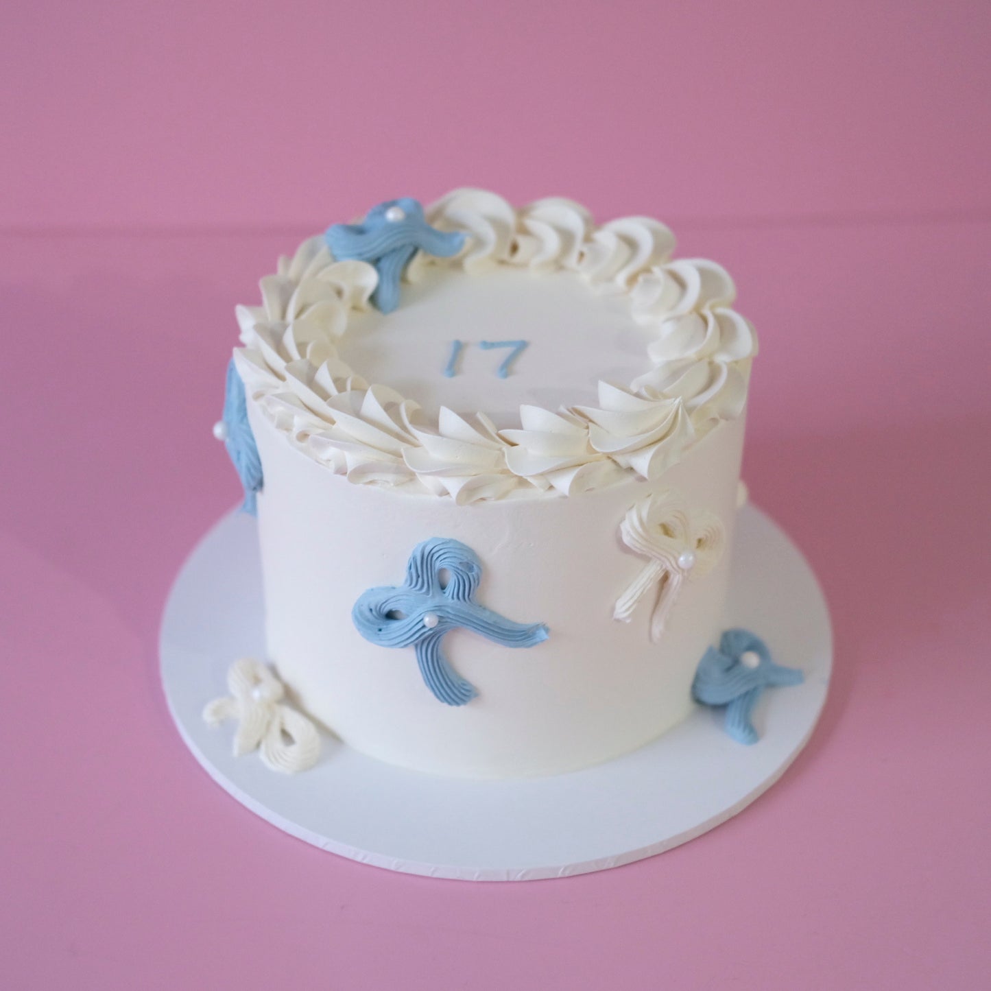 Buttercream Coquette Vintage Cake