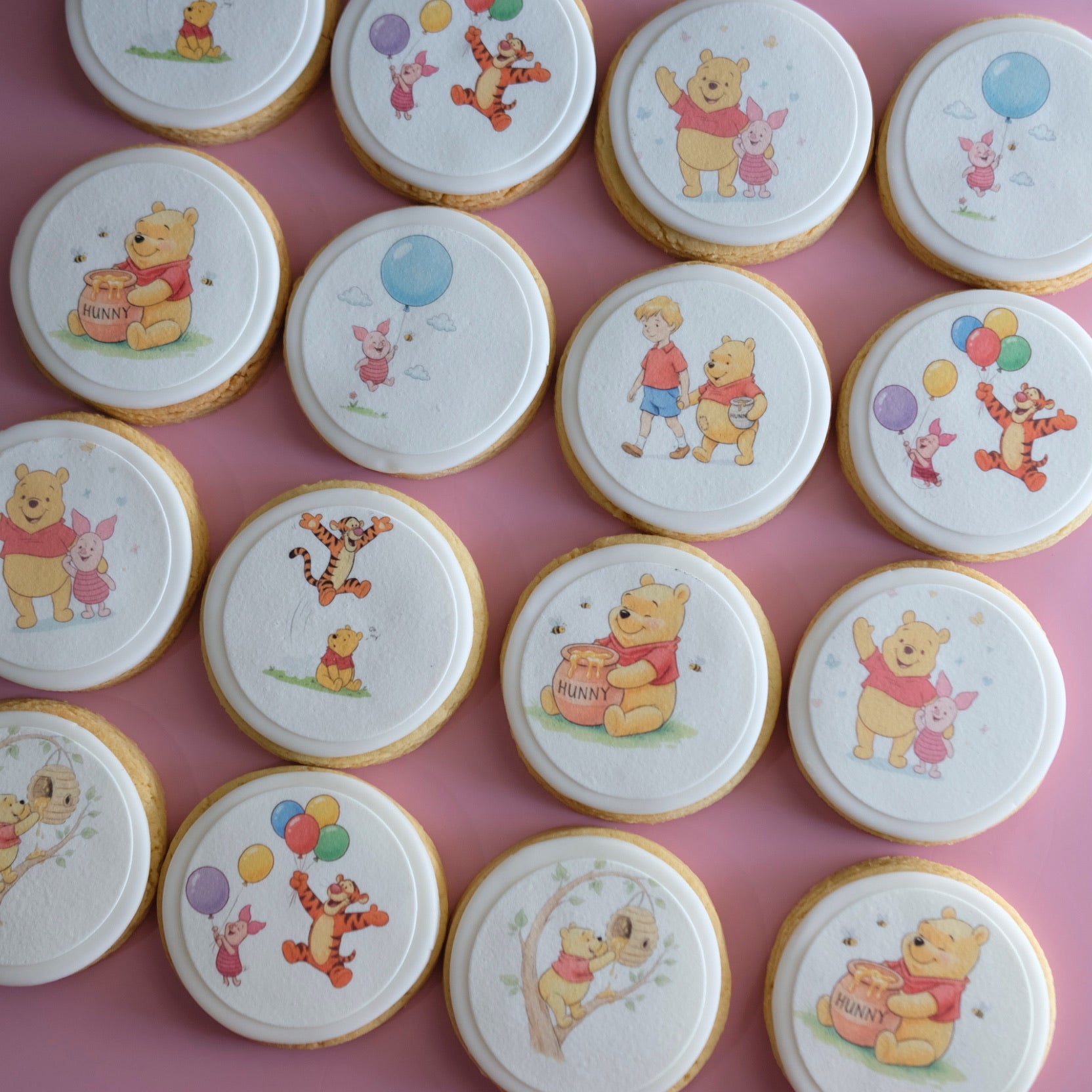 Winnie The Pooh | Fondant Sugar Cookies | 12 Pack