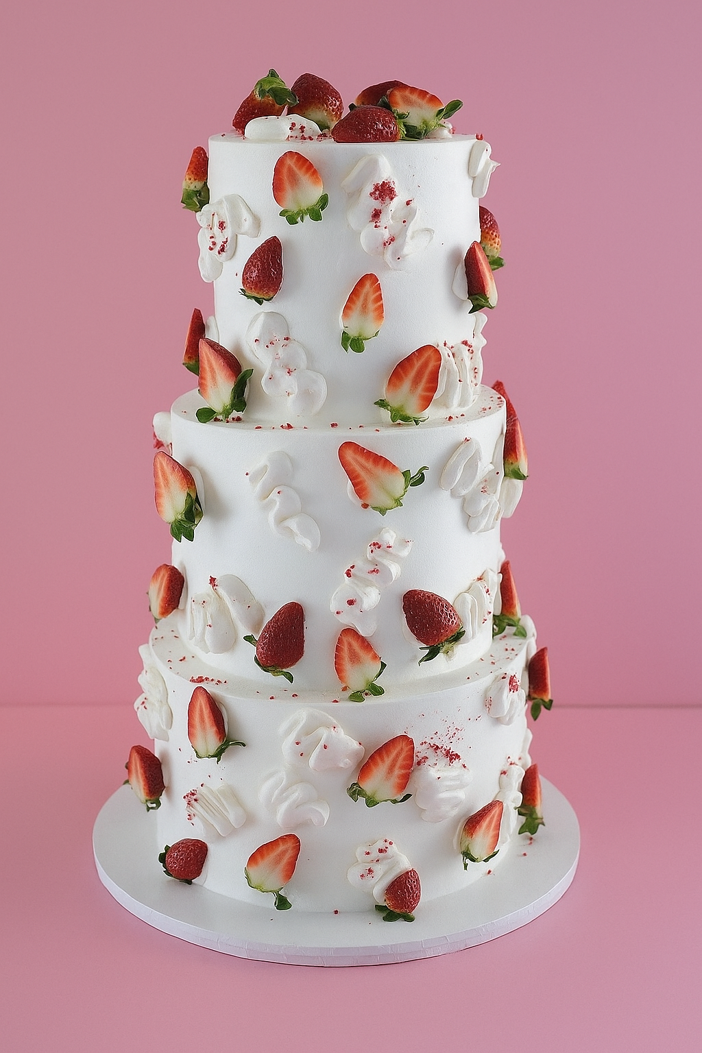 Fresh Strawberry 3 Tier | Squiggle Cake
