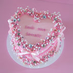 Enchanted Heart Coquette Vintage Cake