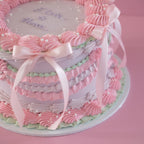 Vintage Round Cake | Whimsical Ruffle & Coquette