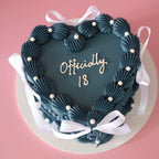 Vintage Heart Cake | Pearl White & Coquette / 2-Tone