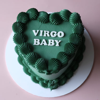 Vintage Heart Cake | Monochrome / Bold Text