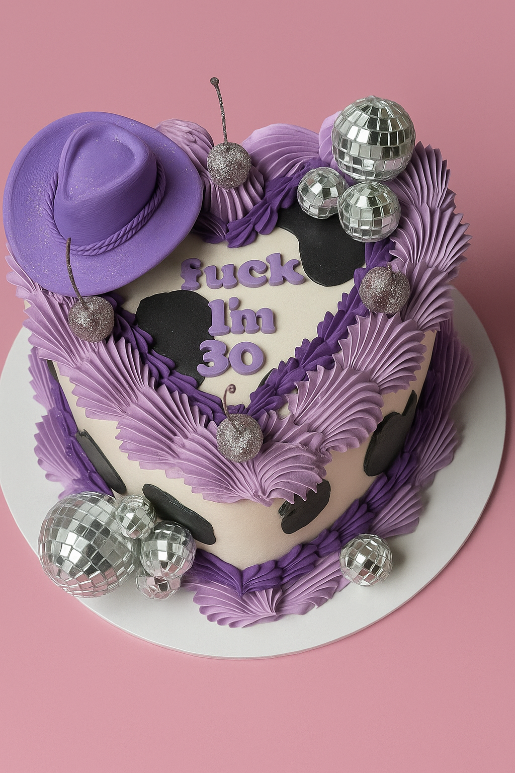 Vintage Heart Cake | Disco Rodeo Cowgirl
