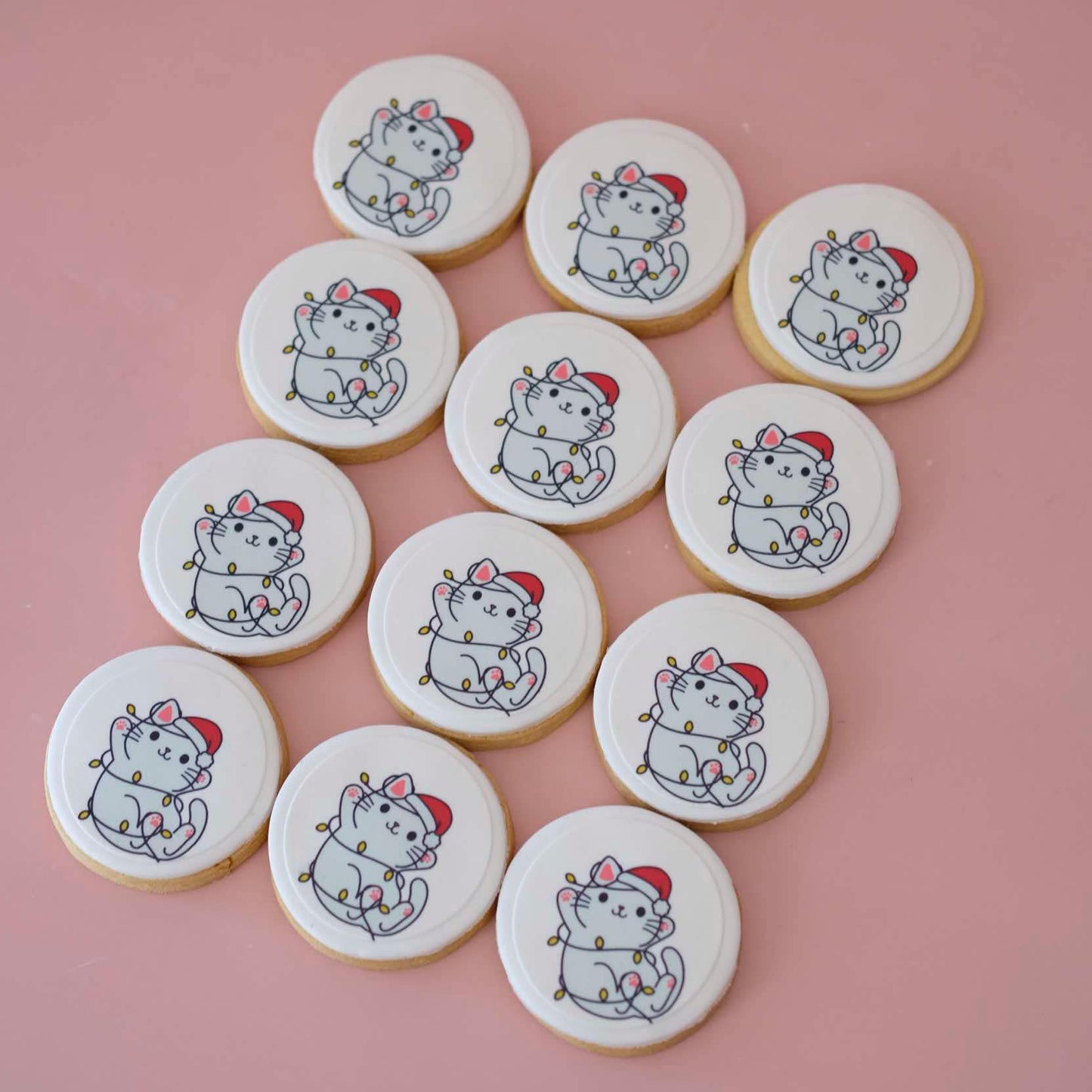 Cat-Mas | Christmas Fondant Sugar Cookies