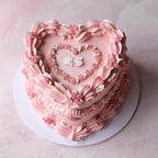 Vintage Heart Cake | Bridgeton Rosette