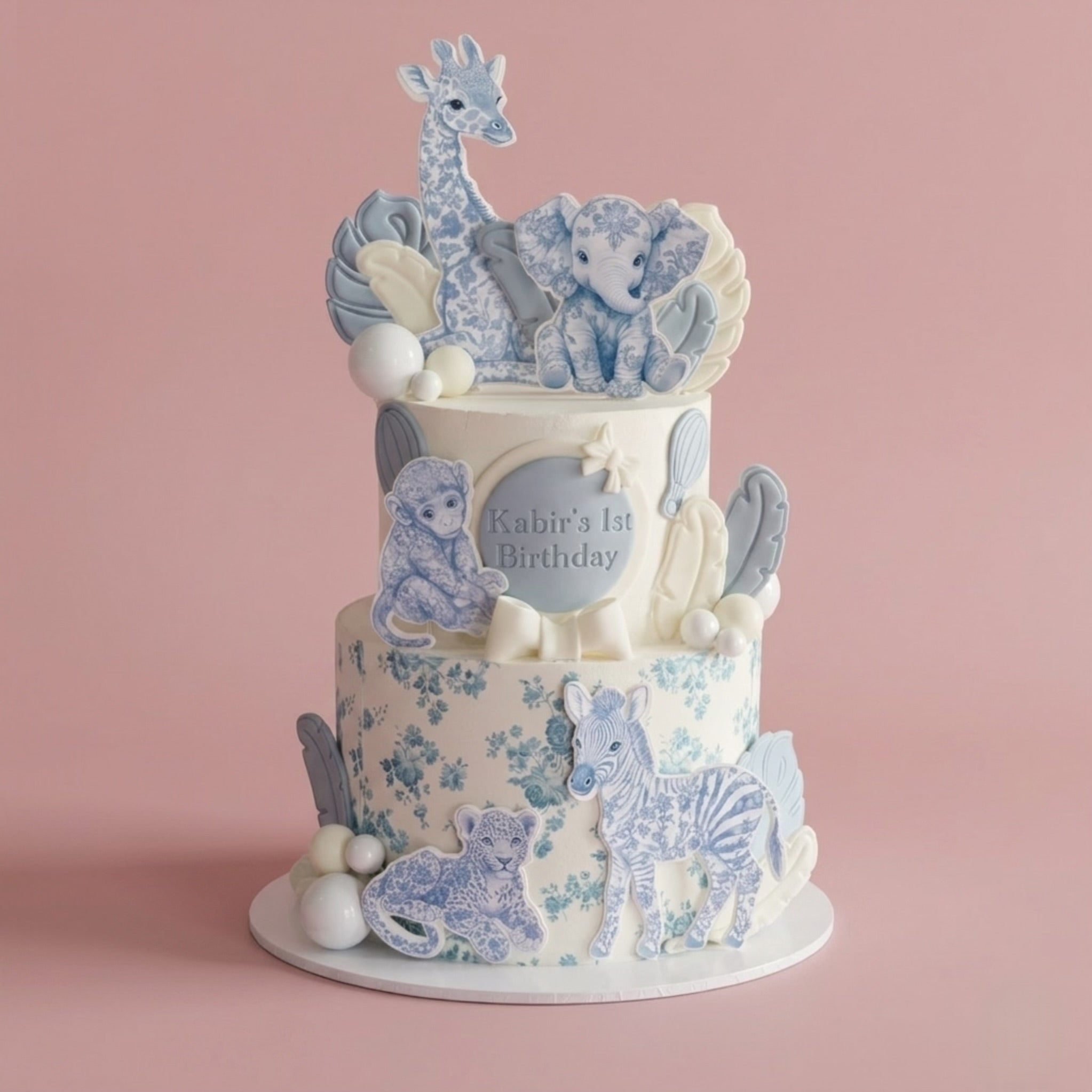 Dior Toile De Jouy Safari 2 Tier | Themed Novelty Cake