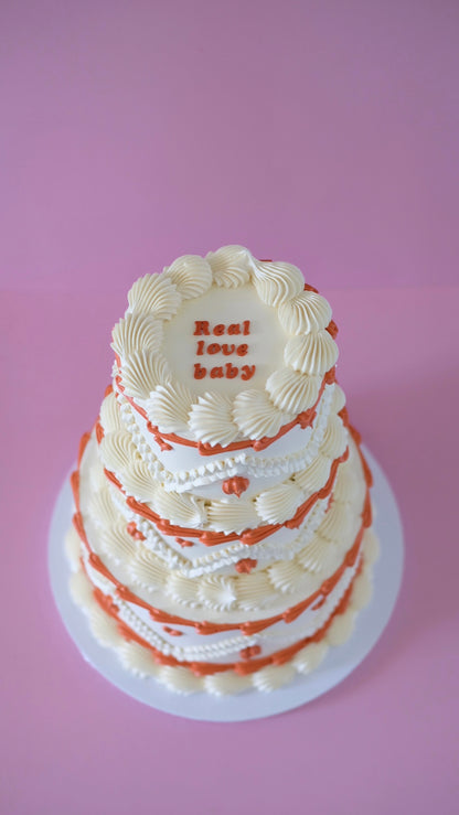 Bohemian Round Vintage Cake | 3 Tier