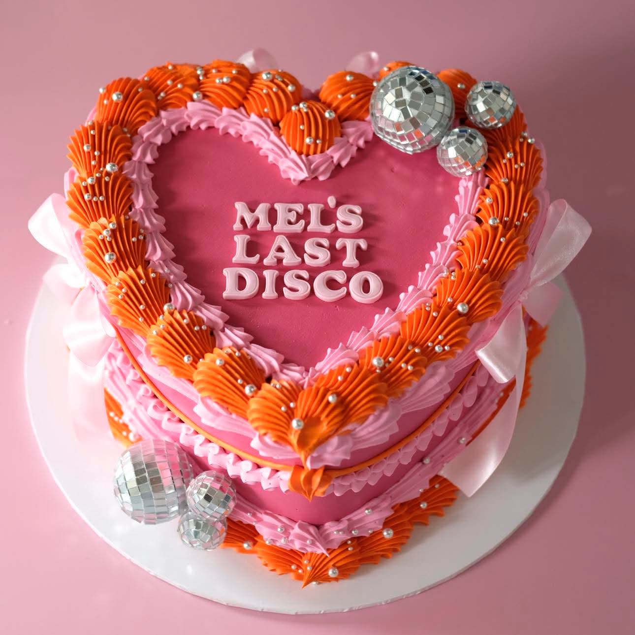 Vintage Heart Cake | Sprinkle-tastic Disco Coquette