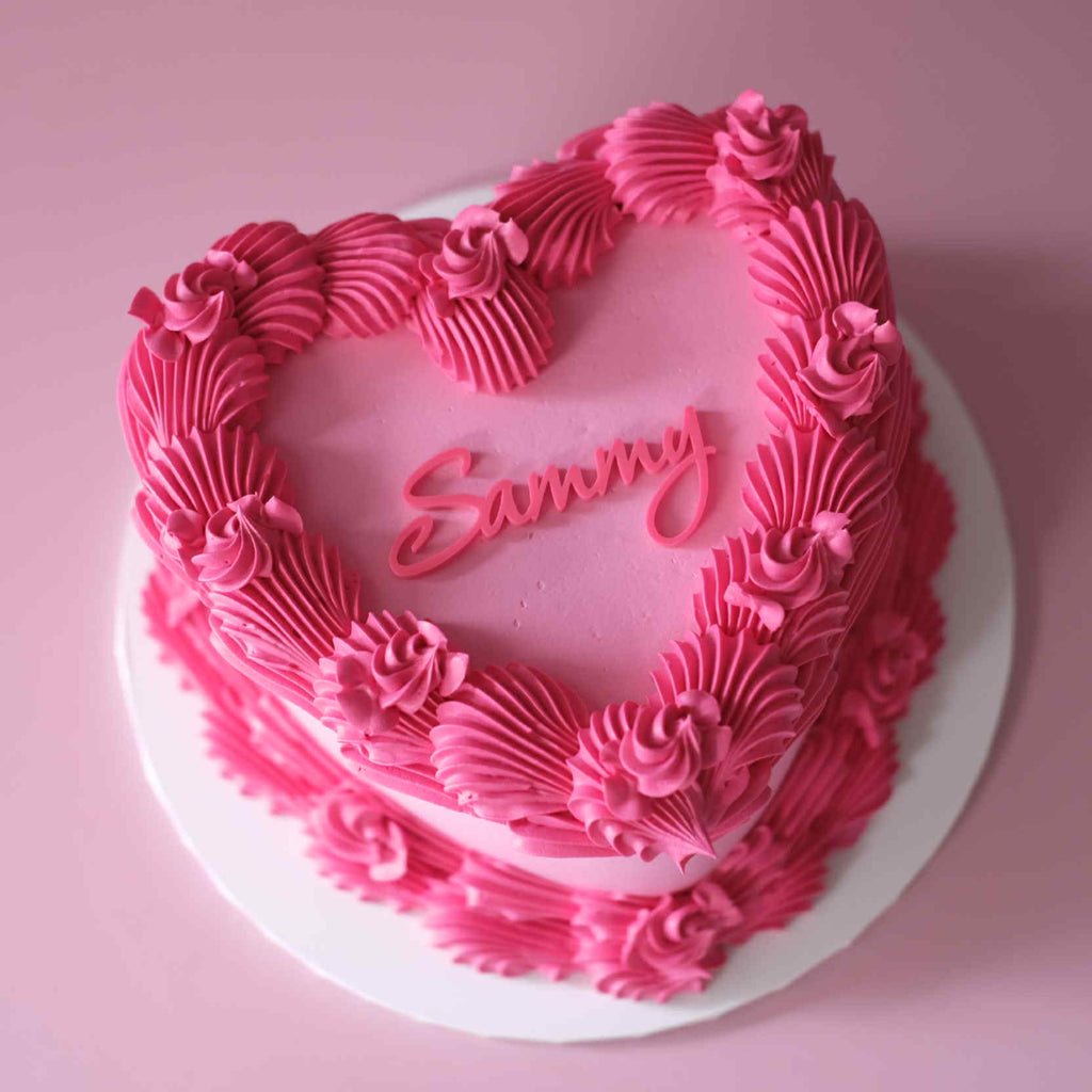 Vintage Heart Cake | Pretty & Simple / ACRYLIC TEXT