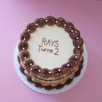 Vintage Round Cake | Pearl White Sprinkle