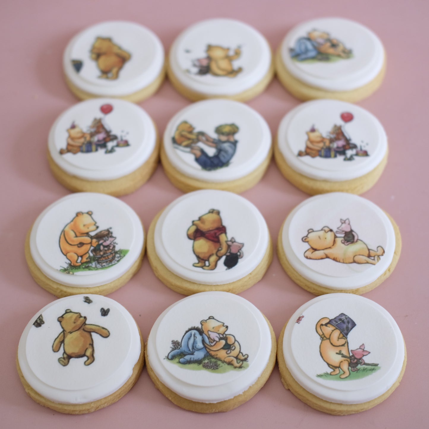 Winnie The Pooh | Fondant Sugar Cookies | 12 Pack