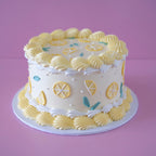 Lemon Squeezy | Vintage Round Doodle Cake
