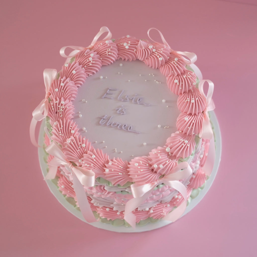 Vintage Round Cake | Whimsical Ruffle & Coquette