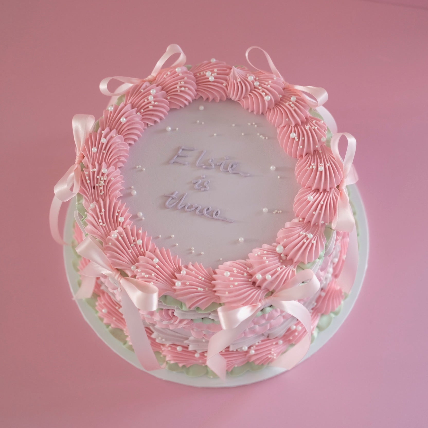 Vintage Round Cake | Whimsical Ruffle & Coquette