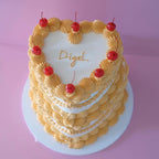 Classic Heart Vintage Cake | 2 Tiers