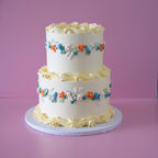 Wild Bloom Buttercream Vintage Round Cake | 2 Tiers
