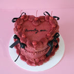 Vintage Heart Glitter Cake | Cherries & Coquette - Extra AF