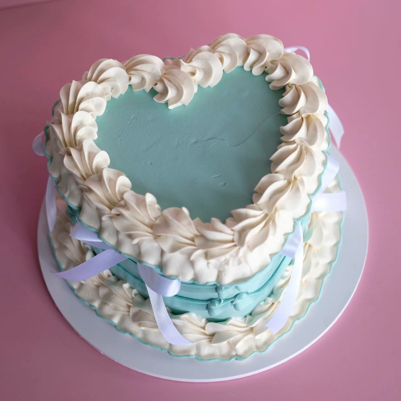 Vintage Heart Cake | Sweetheart Ruffle Coquette