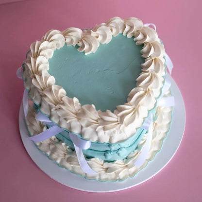 Vintage Heart Cake | Sweetheart Ruffle Coquette