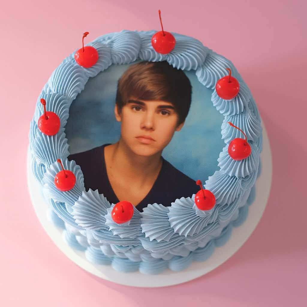 Edible Image Vintage Round Cake | Cherries