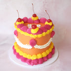 Classic Vintage Heart Cake | Cherries