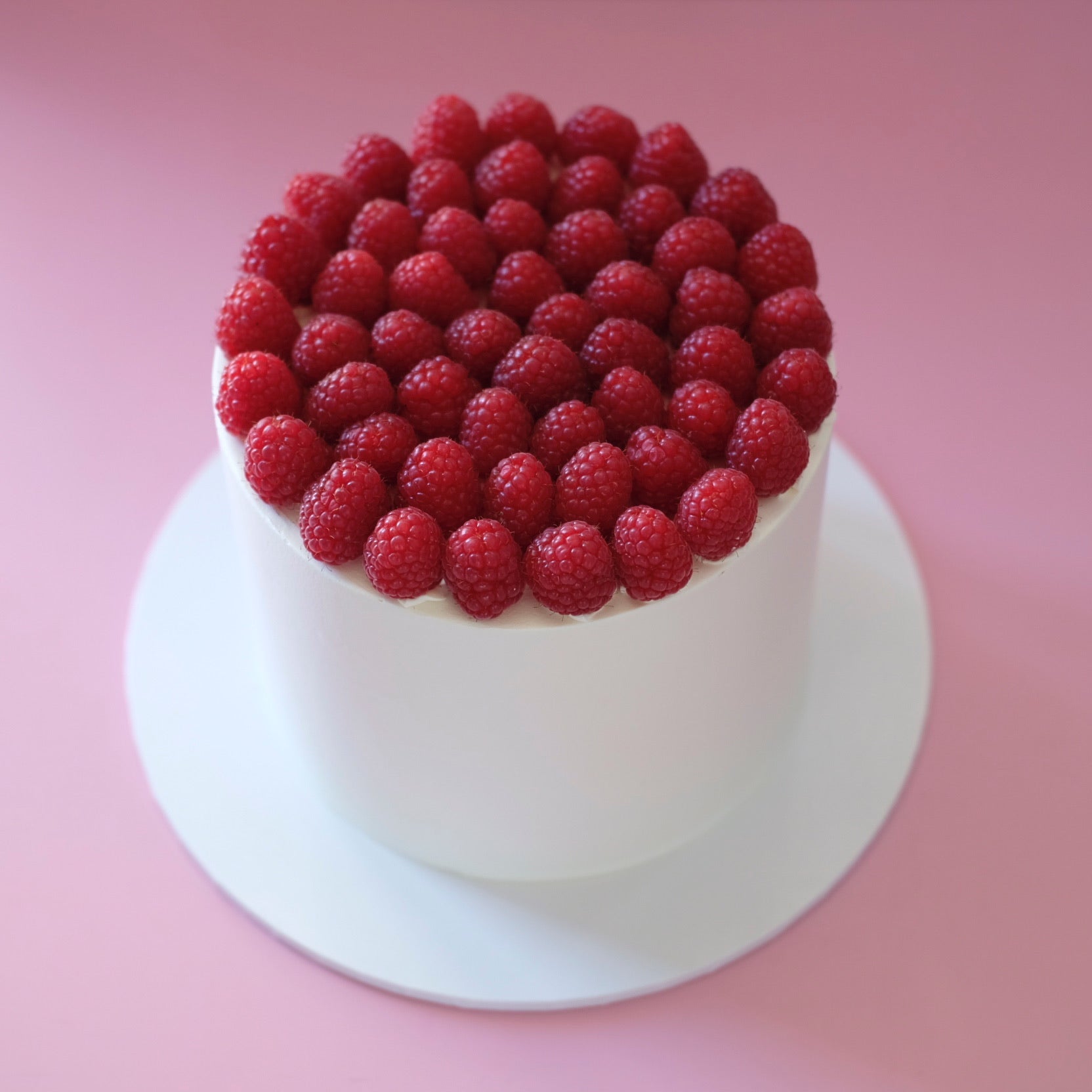 Fresh Raspberry White Cake