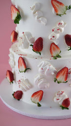 Fresh Strawberry 3 Tier | Squiggle Cake