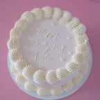 Vintage Round Cake | Mini Hearts