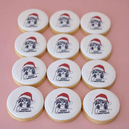 Merry Swiftmas - Taylor Swift | Christmas Fondant Sugar Cookies