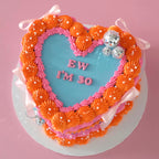 Vintage Heart Cake | Sprinkle-tastic Disco Coquette