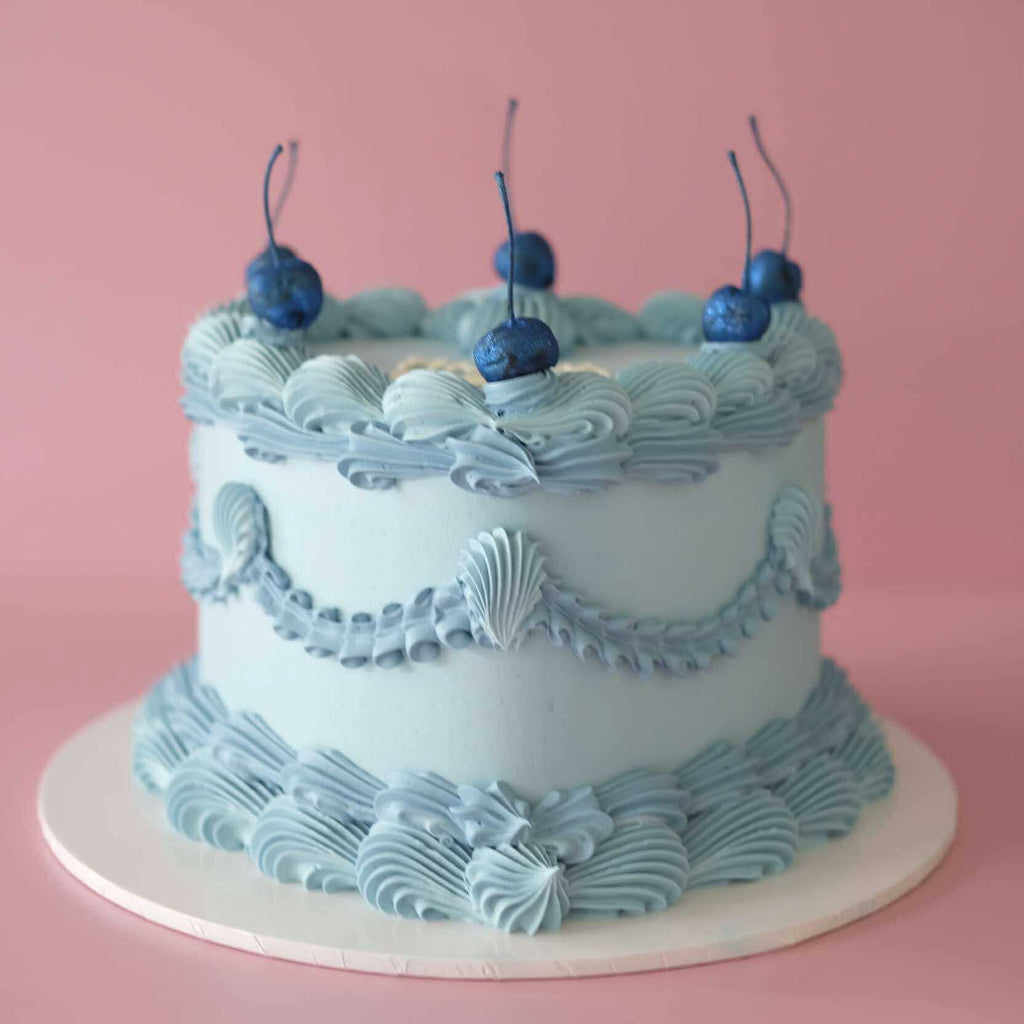 Classic Vintage Heart Cake | Cherries