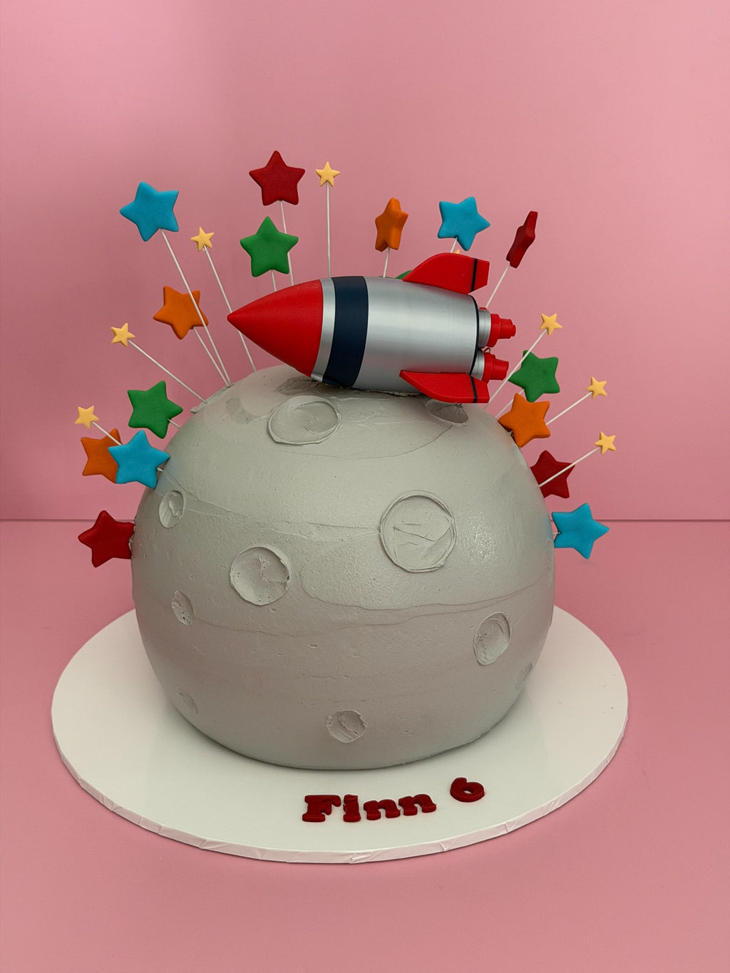 Rocket to the Moon Sphere Cake