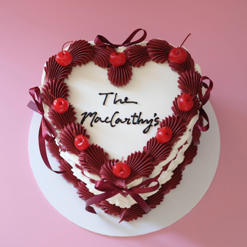 Lulu Lace Vintage Heart Cake | Cherries & Coquette