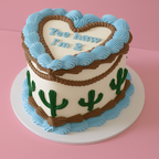 Vintage Heart Cake | Yeehaw Rodeo Cactus