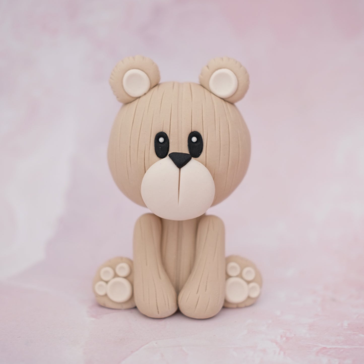 Light Brown Bear Fondant Cake Topper