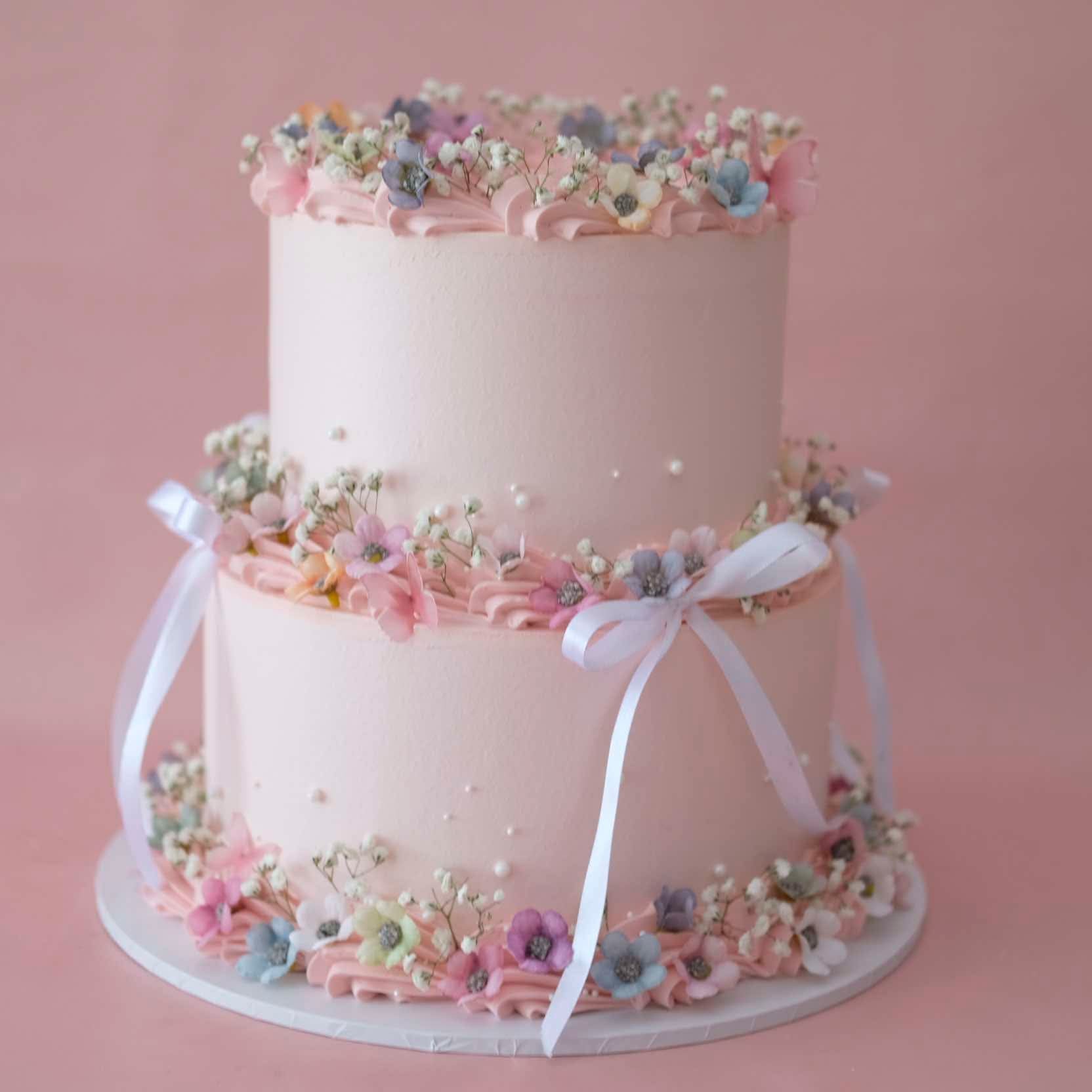 Enchanted Round Coquette Vintage Cake | 2 Tiers
