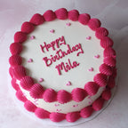 Vintage Round Cake | Mini Hearts