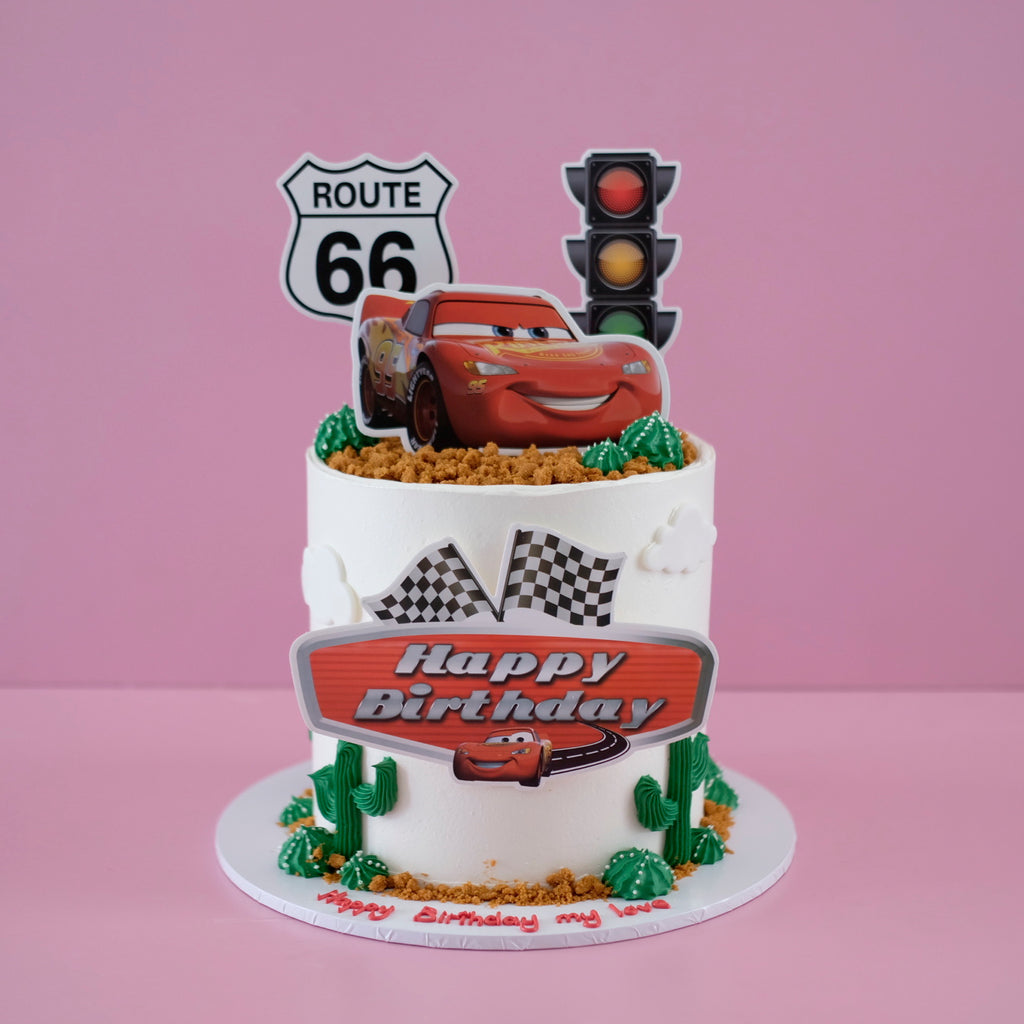 Lightning McQueen “Route 66” Cars | Themed Novelty Cake
