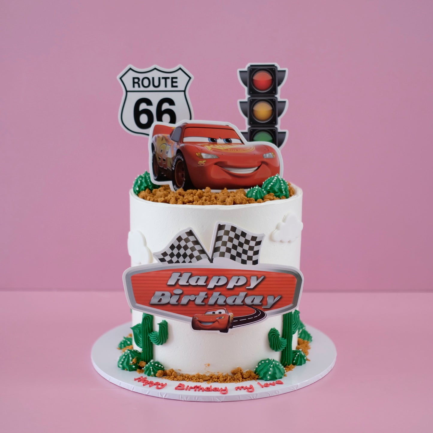 Lightning McQueen “Route 66” Cars | Themed Novelty Cake