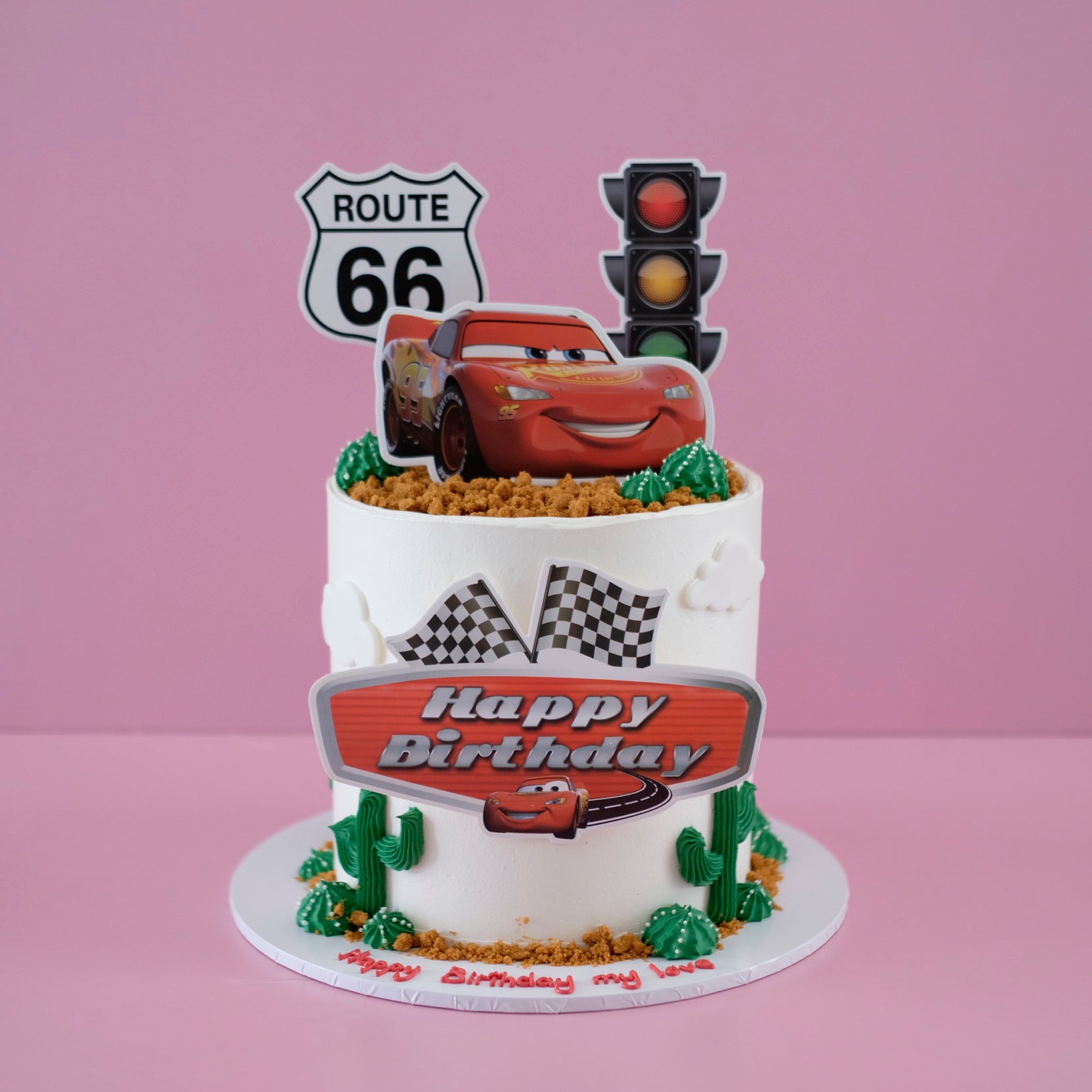 Lightning McQueen “Route 66” Cars | Themed Novelty Cake