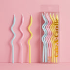 Swirly Rainbow Pearl Birthday Candles (13cm)