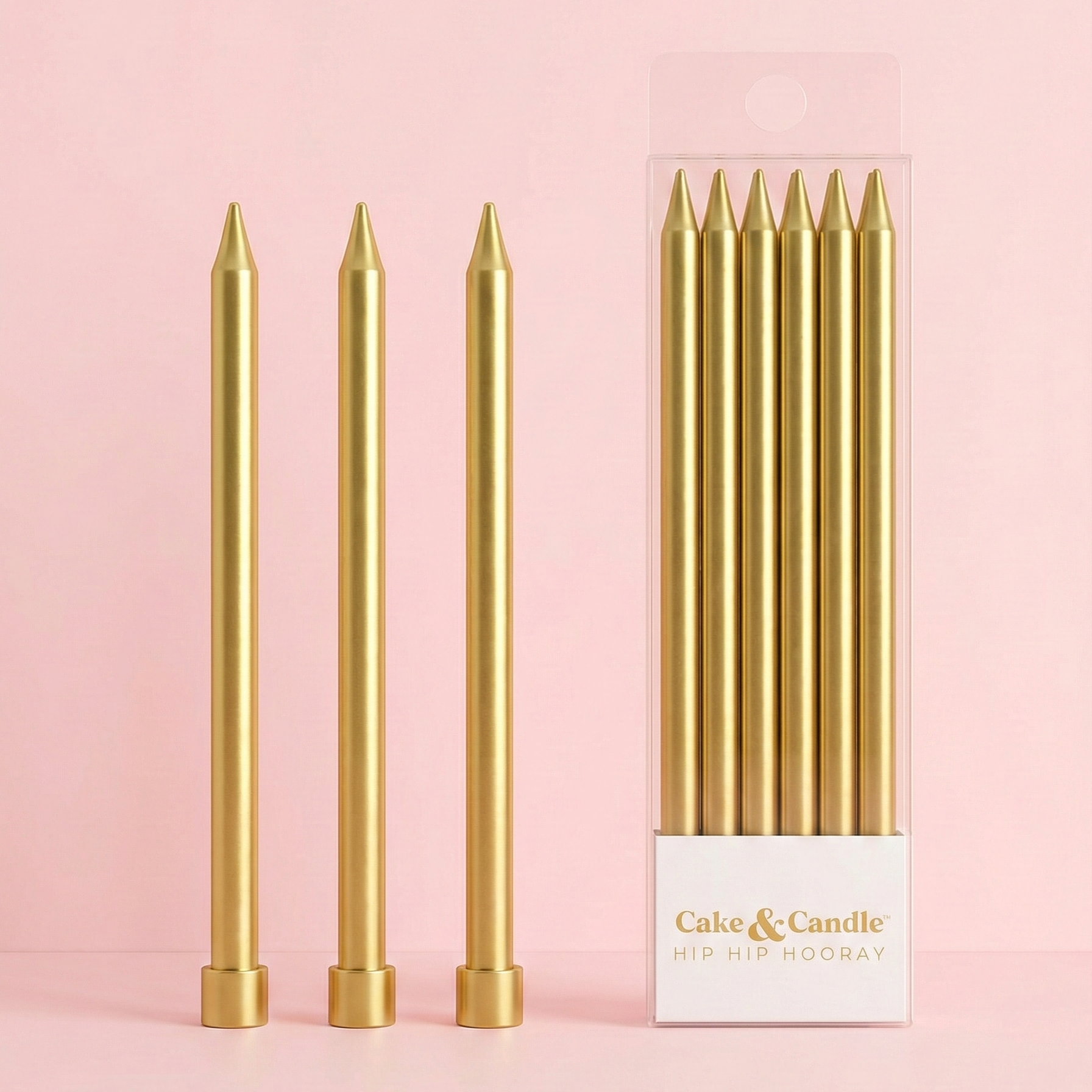 Gold Birthday Candles (12cm)