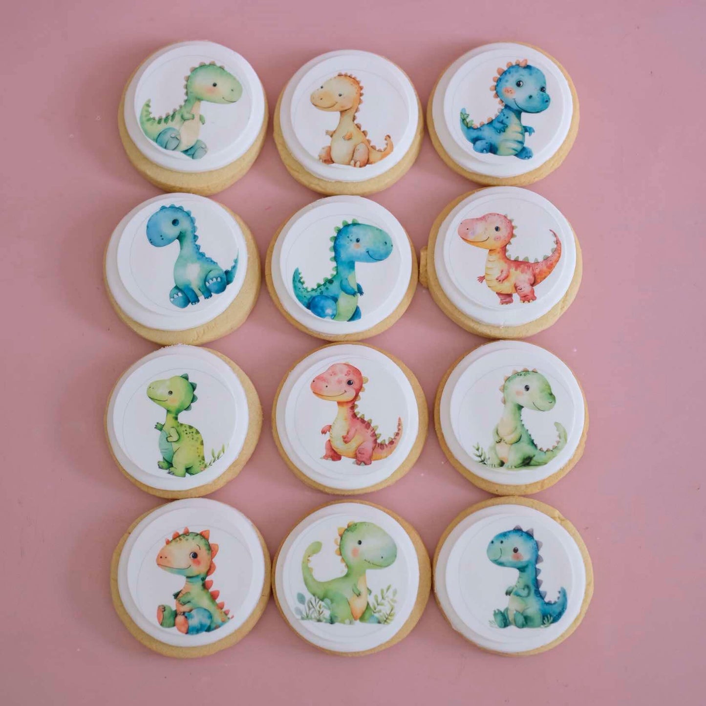 Baby Dino | Fondant Sugar Cookies | 12 Pack