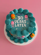 SpongeBob Themed Cake - swirled shell piping with jellyfish and undersea details Brisbane
