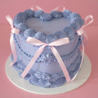 Classic Vintage Heart Cake | Coquette / MONOCHROME