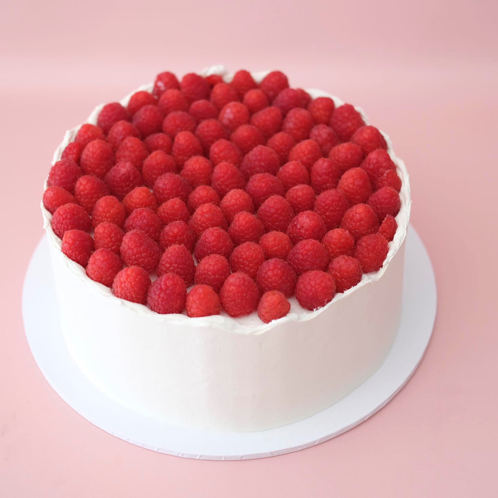 Fresh Raspberry White Cake