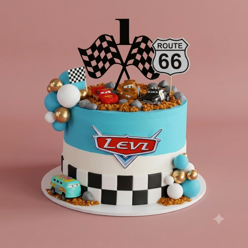 Cars Route 66 | Themed Cake - hero shot Brisbane