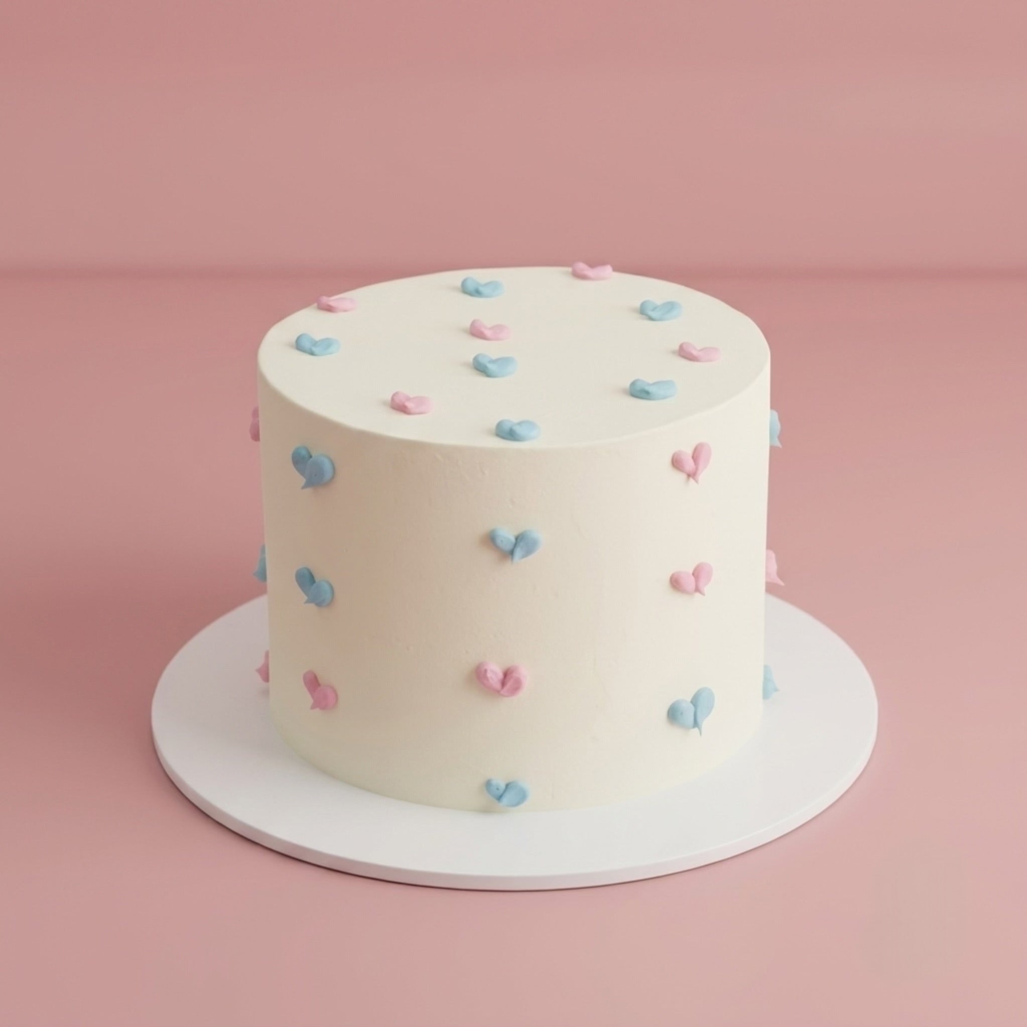 Minimal Cake | Mini Hearts - piped mini hearts minimal cake Brisbane
